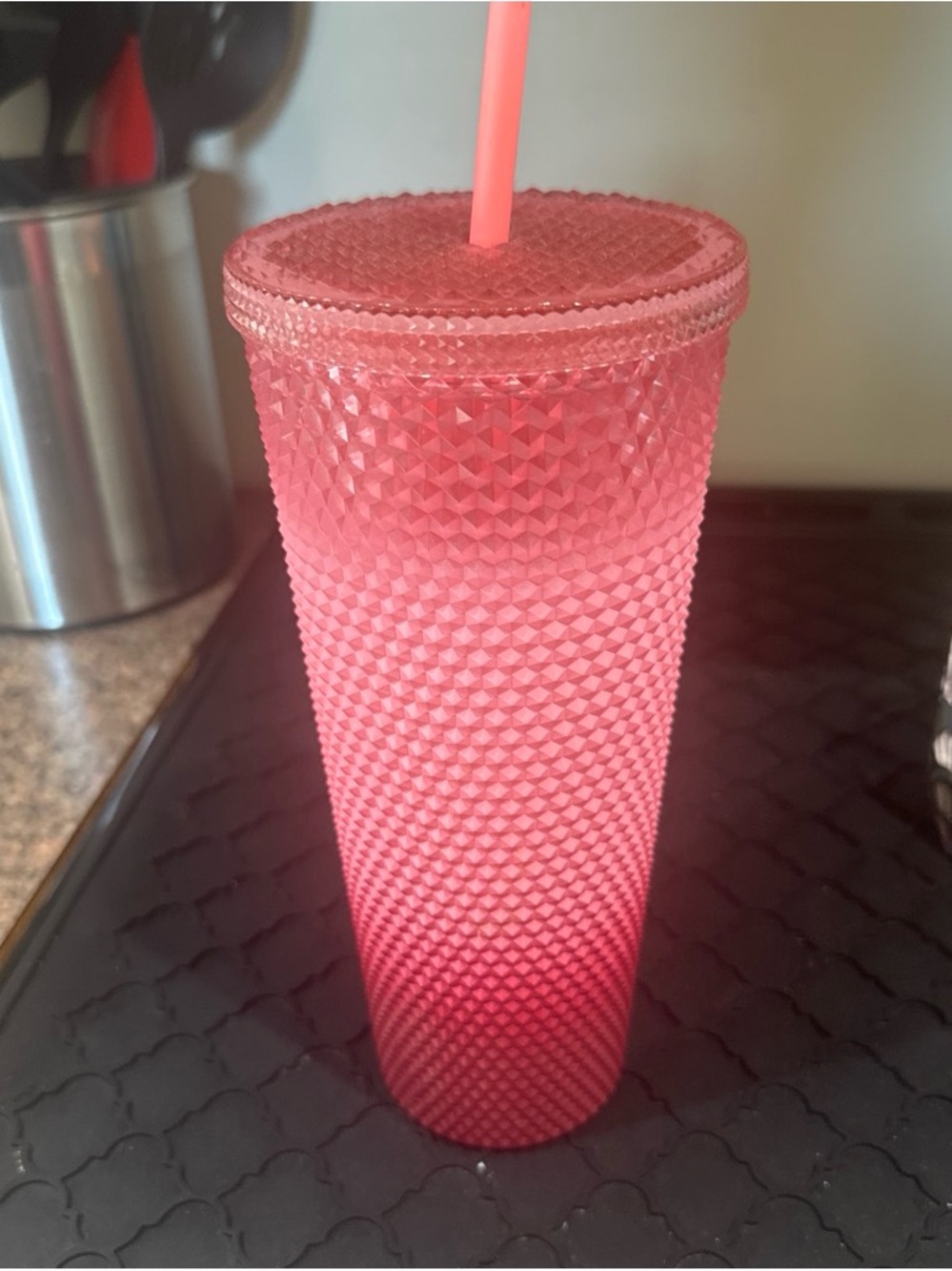 Starbucks Pink Studded Tumbler with Straw